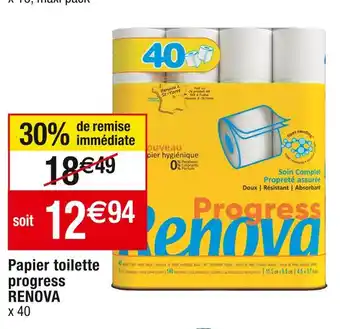 Cora x Carrefour Renova papier toilette progress offre