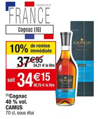 Cora x Carrefour Camus cognac 40 % vol offre