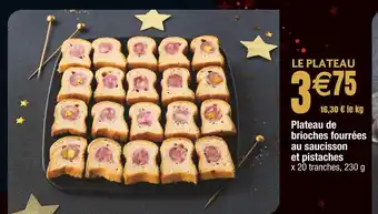 Plateau de brioches fourrées au saucisson et pistaches