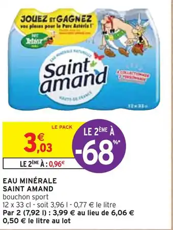 Intermarché Saint amand eau minérale offre