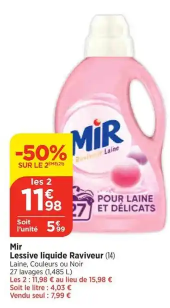 Bi1 Mir Lessive liquide Raviveur offre