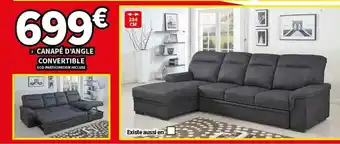 Conforama CANAPÉ D'ANGLE CONVERTIBLE offre