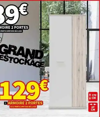 Conforama ARMOIRE 2 PORTES offre