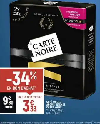 CAFÉ MOULU AROME INTENSE CARTE NOIRE