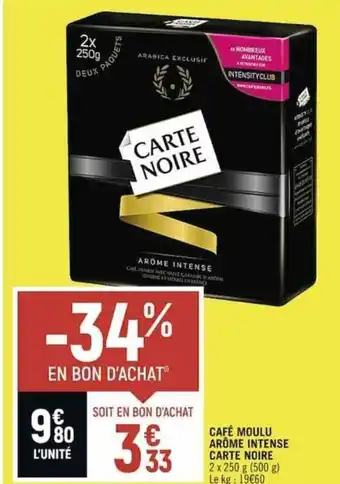 Casino Shop CAFÉ MOULU ARÔME INTENSE CARTE NOIRE offre