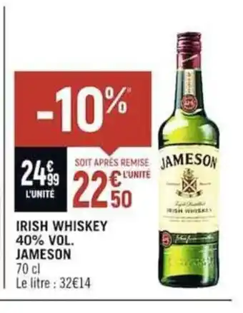 Casino Shop IRISH WHISKEY 40% VOL. JAMESON offre