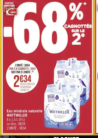 Eau minérale naturelle WATTWILLER