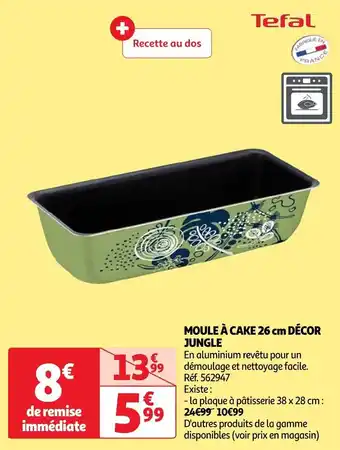 Auchan MOULE À CAKE 26 cm DÉCOR JUNGLE offre