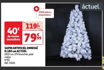 Auchan SAPIN ARTIFICIEL ENNEIGÉ H.180 cm ACTUEL offre