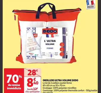 Auchan OREILLERS ULTRA VOLUME DODO offre