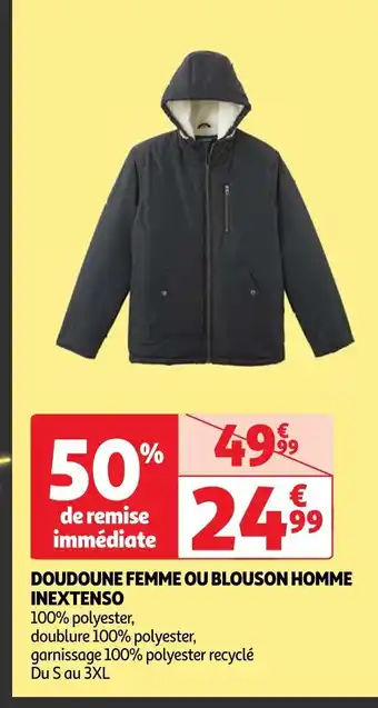 Auchan DOUDOUNE FEMME OU BLOUSON HOMME offre