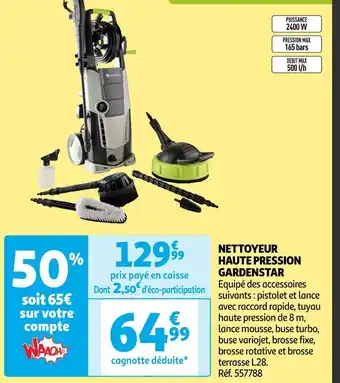 Auchan NETTOYEUR HAUTE PRESSION GARDENSTAR offre