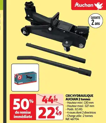 Auchan CRIC HYDRAULIQUE AUCHAN 2 tonnes offre