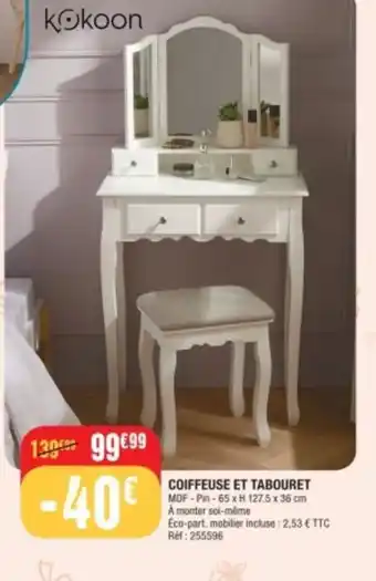 La Foir'Fouille COIFFEUSE ET TABOURET offre