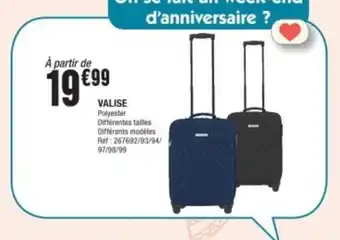 La Foir'Fouille VALISE Polyester offre