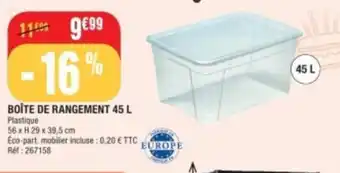 La Foir'Fouille BOÎTE DE RANGEMENT 45 L offre