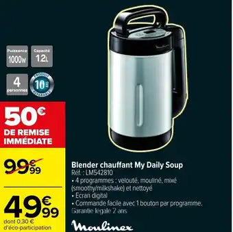 Carrefour Market Blender chauffant My Daily Soup offre