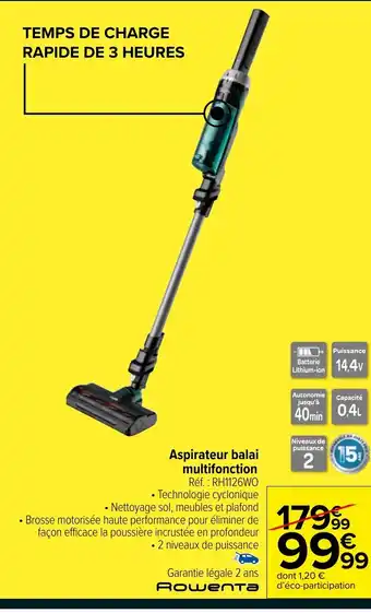 Carrefour Market Aspirateur balai multifonction offre