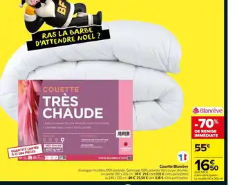 Carrefour Market Couette Blanrêve offre