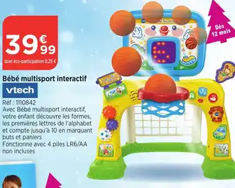 Bi1 Bébé multisport interactif vtech offre