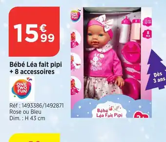 Bi1 Bébé Léa fait pipi + 8 accessoires offre