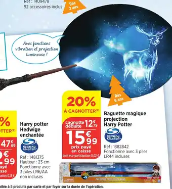 Bi1 Baguette magique projection Harry Potter offre