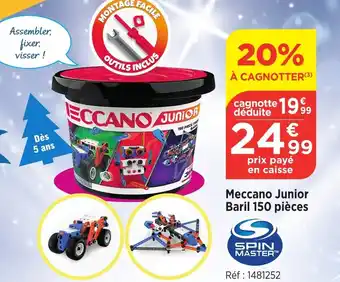 Meccano Junior Baril 150 piĂšces