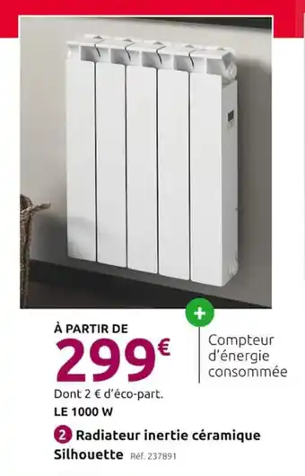 Mr Bricolage Radiateur inertie céramique Silhouette offre