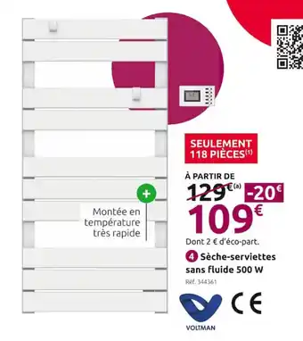 Mr Bricolage Sèche-serviettes sans fluide 500 w offre