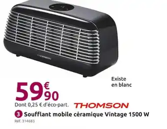 Mr Bricolage 3 Soufflant mobile céramique Vintage 1500 W offre