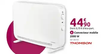 Mr Bricolage Convecteur mobile 2000 W offre