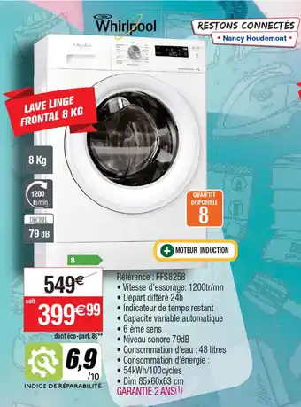Cora x Carrefour LAVE LINGE FRONTAL 8 KG offre