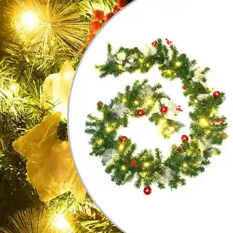 Bricorama Vidaxl guirlande de noël avec lumières led vert 2,7 m pvc offre