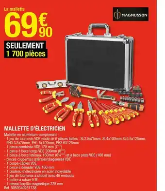 Brico Dépôt Mallette D'électricien Magnusson offre