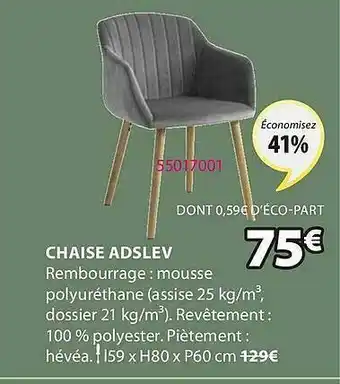 JYSK Chaise Adslev offre