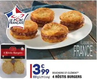 ALDI 4 Röstis burgers offre
