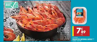 ALDI Crevettes entières cuites offre