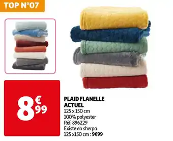 Auchan PLAID FLANELLE ACTUEL offre
