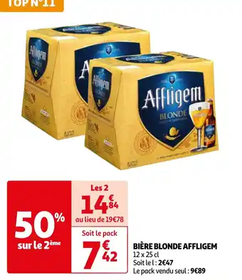 Auchan BIÈRE BLONDE AFFLIGEM offre