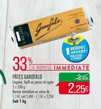 Match Pâtes garofalo offre