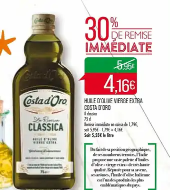 Match Huile d'olive vierge extra costa d'oro offre