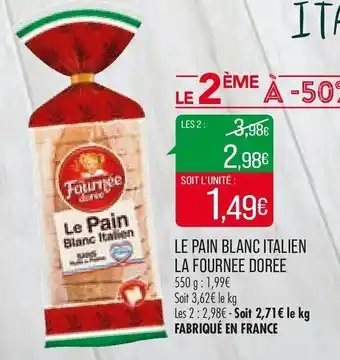 Match Le pain blanc italien la fournee doree offre