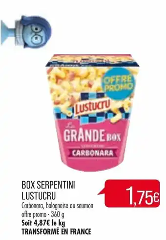 Match Box serpentini lustucru offre