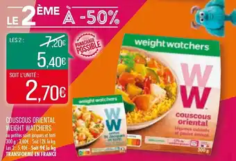 Match Couscous oriental weight watchers offre
