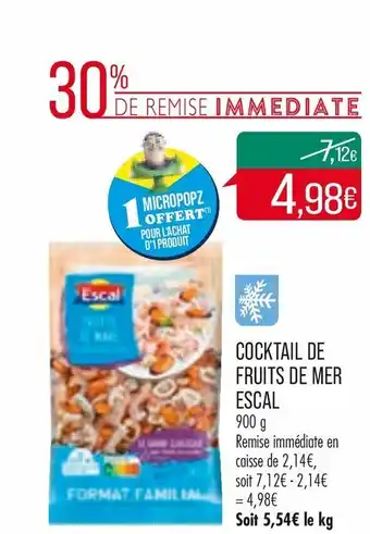 Match Cocktail de fruits de mer escal offre