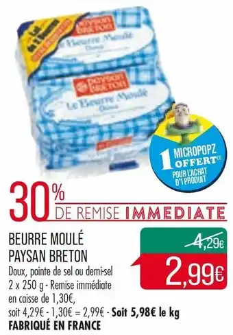Match Beurre moulé paysan breton offre
