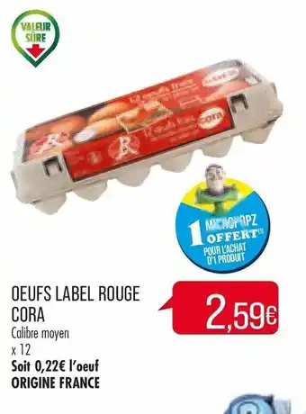 Match Oeufs label rouge cora offre