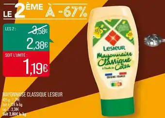 Match Mayonnaise classique lessieur offre