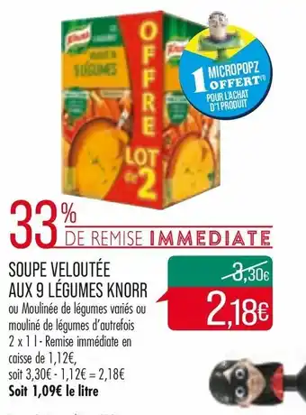 Match Soupe veloutée aux 9 légumes knorr offre