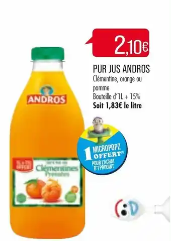 Match Pur jus andros offre
